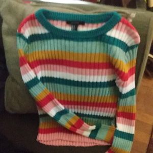 Forever 21 rainbow stripe sweatshirt